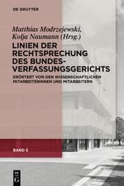 Cover von Linien der Rechtsprechung des Bundesverfassungsgerichts