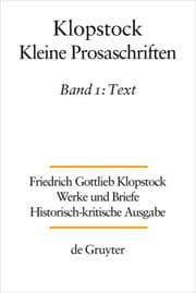 Cover von Kleine Prosaschriften 1 - Text