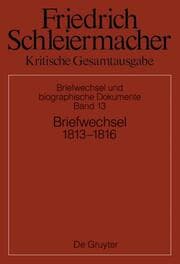 Cover von Briefwechsel 1813-1816
