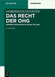 Cover von Das Recht der OHG