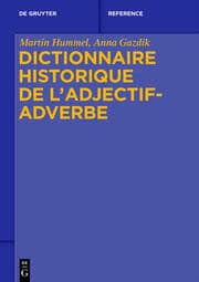 Cover von Dictionnaire historique de ladjectif-adverbe