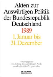 Cover von Akten zur Auswärtigen Politik der Bundesrepublik Deutschland 1989