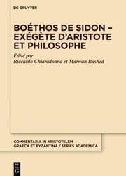 Cover von Boéthos de Sidon - Exégète dAristote et philosophe