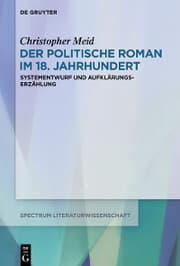 Cover von Der politische Roman im 18. Jahrhundert