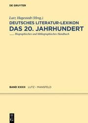 Cover von Deutsches Literatur-Lexikon Lutz-Mansfeld