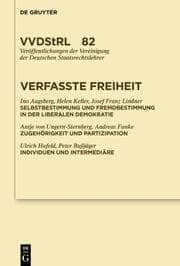 Cover von Verfasste Freiheit