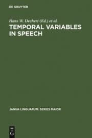 Cover von Temporal Variables in Speech
