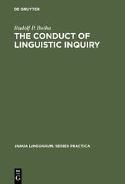 Cover von The Conduct of Linguistic Inquiry