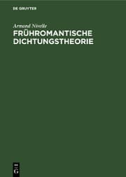 Cover von Frühromantische Dichtungstheorie