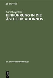 Cover von Einführung in die Ästhetik Adornos