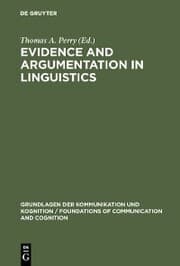 Cover von Evidence and Argumentation in Linguistics