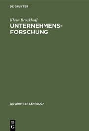 Cover von Unternehmensforschung