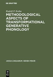 Cover von Methodological Aspects of Transformational Generative Phonology