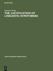 Cover von The Justification of Linguistic Hypotheses