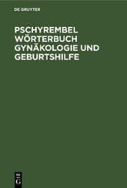Cover von Pschyrembel Wörterbuch Gynäkologie und Geburtshilfe