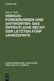 Cover von Herausforderungen und Antworten: Das Öffentliche Recht der letzten fünf Jahrzehnte