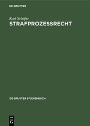Cover von Strafprozeßrecht