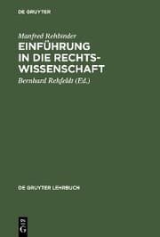 Cover von Einführung in die Rechtswissenschaft