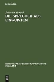 Cover von Die Sprecher als Linguisten