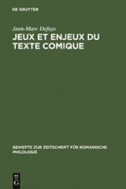 Cover von Jeux et enjeux du texte comique