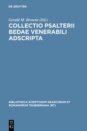 Cover von Collectio Psalterii Bedae venerabili adscripta