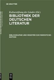 Cover von Bibliographie und Register zur Mikrofiche-Edition