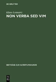 Cover von Non verba sed vim