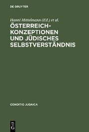 Cover von Österreich-Konzeptionen und jüdisches Selbstverständnis