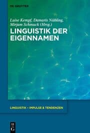 Cover von Linguistik der Eigennamen