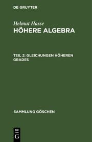 Cover von Gleichungen höheren Grades