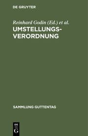 Cover von Umstellungsverordnung