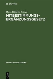 Cover von Mitbestimmungs-Ergänzungsgesetz