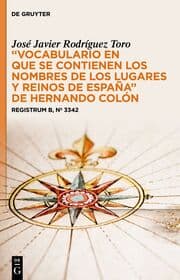 Cover von 'Vocabulario en que se contienen los nombres de los lugares y reinos de España' de Hernando Colón