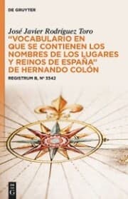 Cover von 'Vocabulario en que se contienen los nombres de los lugares y reinos de España' de Hernando Colón
