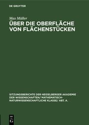 Cover von Über die Oberfläche von Flächenstücken