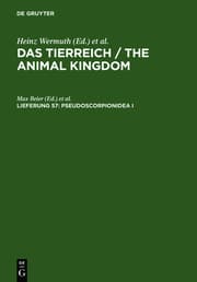 Cover von Pseudoscorpionidea I