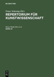 Cover von Repertorium für Kunstwissenschaft