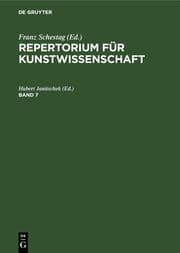 Cover von Repertorium für Kunstwissenschaft
