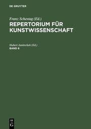 Cover von Repertorium für Kunstwissenschaft