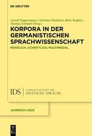 Cover von Korpora in der germanistischen Sprachwissenschaft