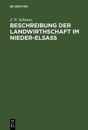 Cover von Beschreibung der Landwirthschaft im Nieder-Elsaß