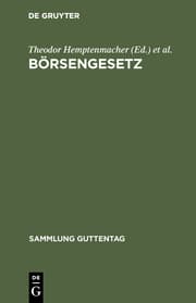 Cover von Börsengesetz