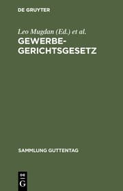 Cover von Gewerbegerichtsgesetz