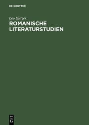 Cover von Romanische Literaturstudien
