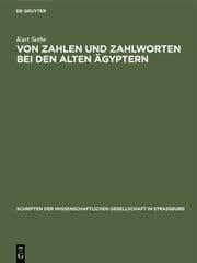 Cover von Von Zahlen und Zahlworten bei den alten Ägyptern