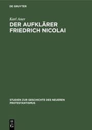 Cover von Der Aufklärer Friedrich Nicolai