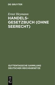 Cover von Handelsgesetzbuch (ohne Seerecht)
