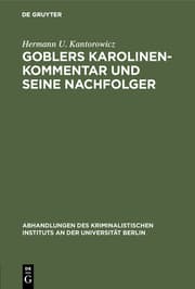 Cover von GoSers Karolinen-Kommentar und seine Nachfolger