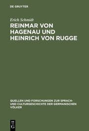 Cover von Reinmar von Hagenau und Heinrich von Rugge