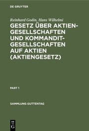 Cover von Gesetz über Aktiengesellschaften und Kommanditgesellschaften auf Aktien (Aktiengesetz)